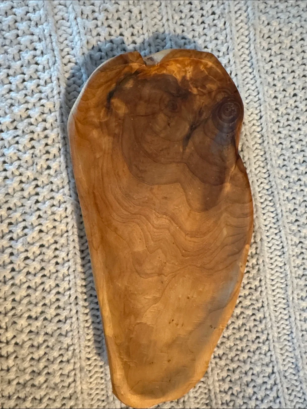 Hand-Carved Natural Brown Faux Wood Serving Board - Target